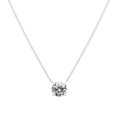 SOLITAIRE HALSKETTE | SILBER