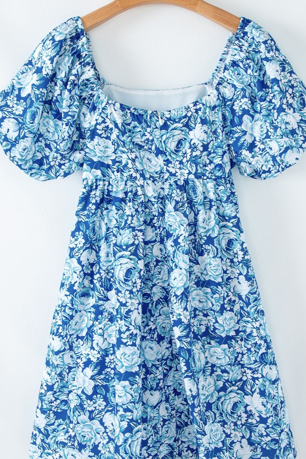 Floral Puff Sleeve Babydoll Mini Dress