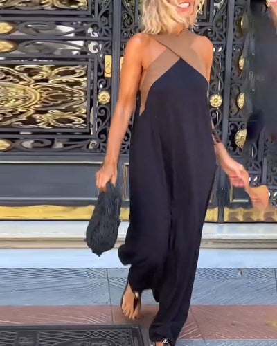 Giana – Elegantes Rückenfreies Kleid Mit Gekreuztem Ausschnitt