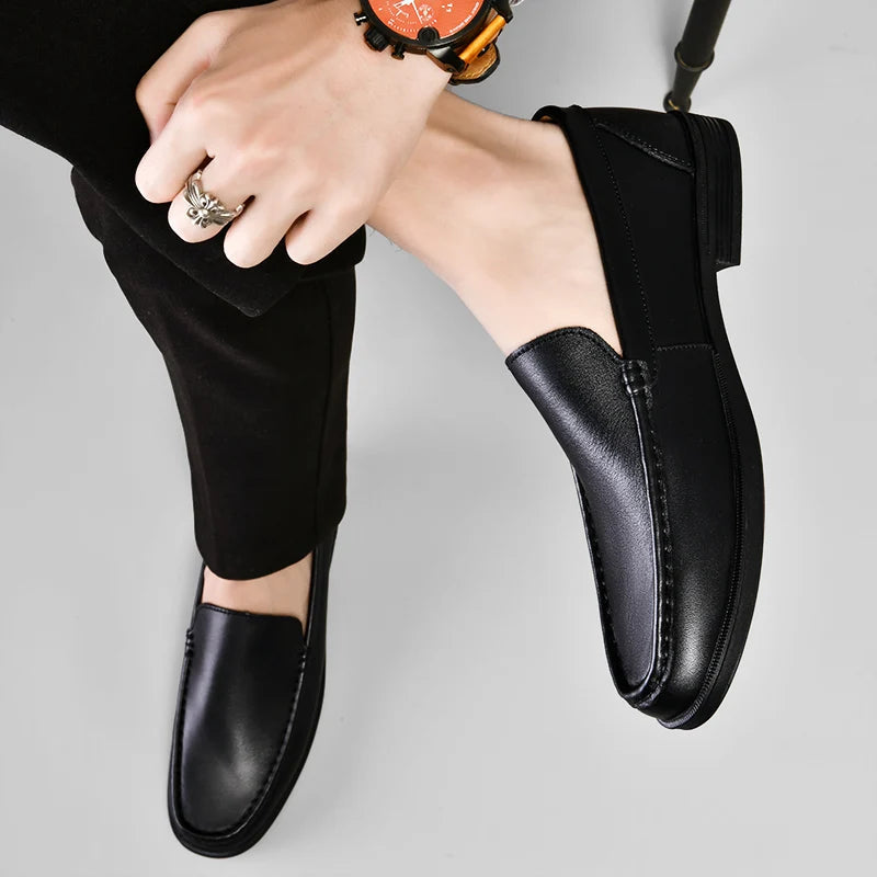 Elegante echte leder-loafers für Damen