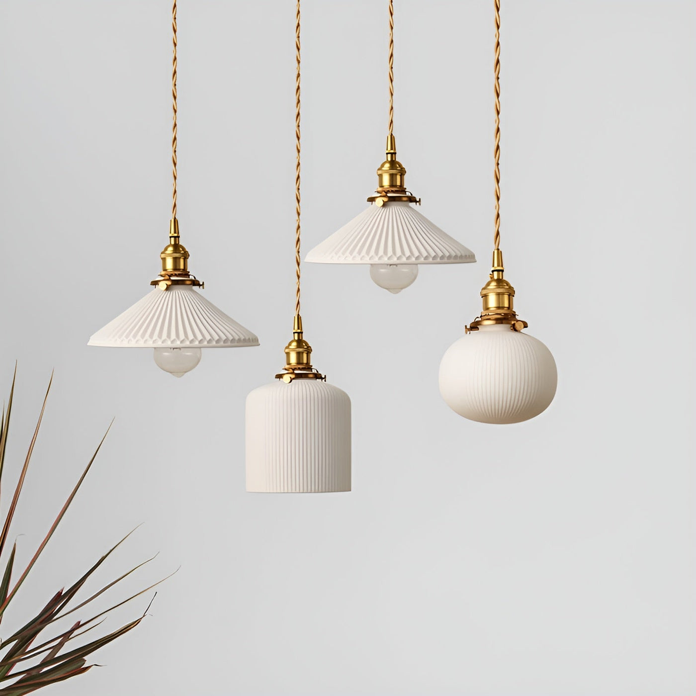 AmberZen Light – Vintage Keramik Glas Pendelleuchte