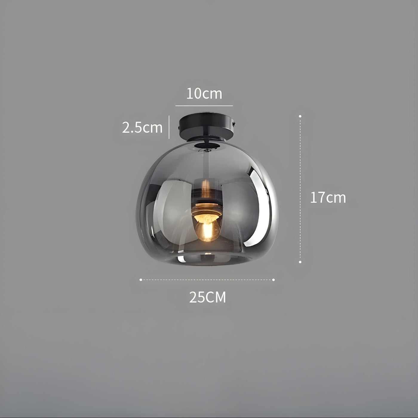 LustroCeil Light - Minimalistische Glas-Deckenleuchte