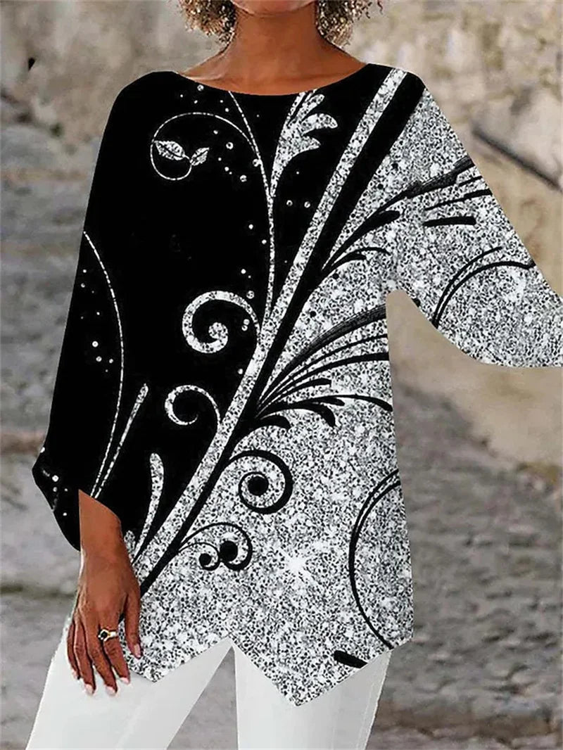 Langarmshirt mit Rundhals für Damen