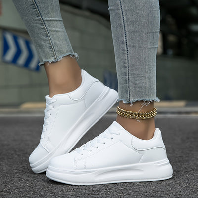 Sneaker für Damen - Bequeme weiße Sommerschuhe für Einlage
