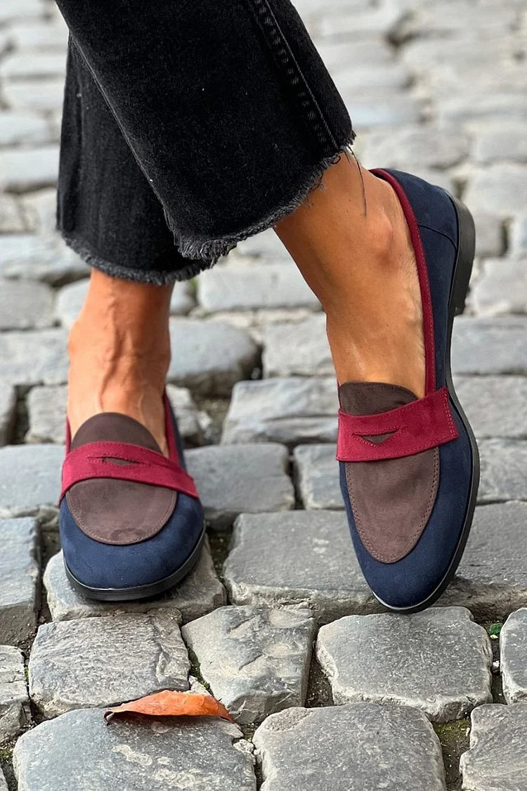 Aurelika - Elegante Loafers mit runder Spitze und kleinem Absatz