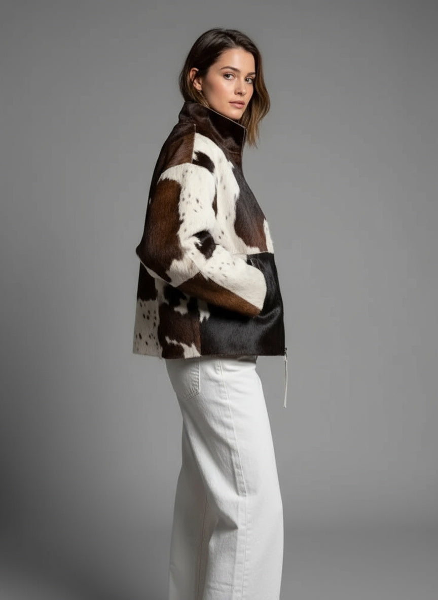 Lesley | Damenjacke aus Kunstfell mit Reißverschluss