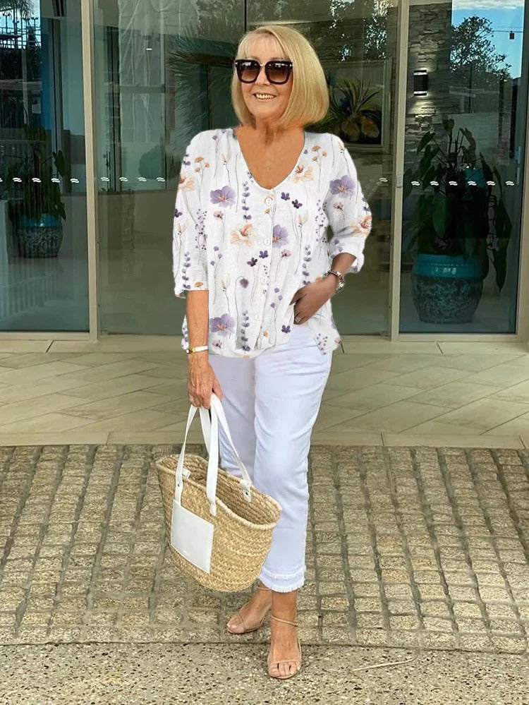 Marloes™ | Elegante Bluse mit Blumen