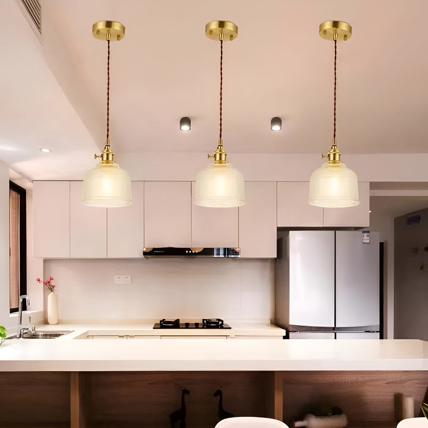 Retro-Pendelleuchte aus Glas – Stilvolle Hängelampe für  für gemütliche Räume