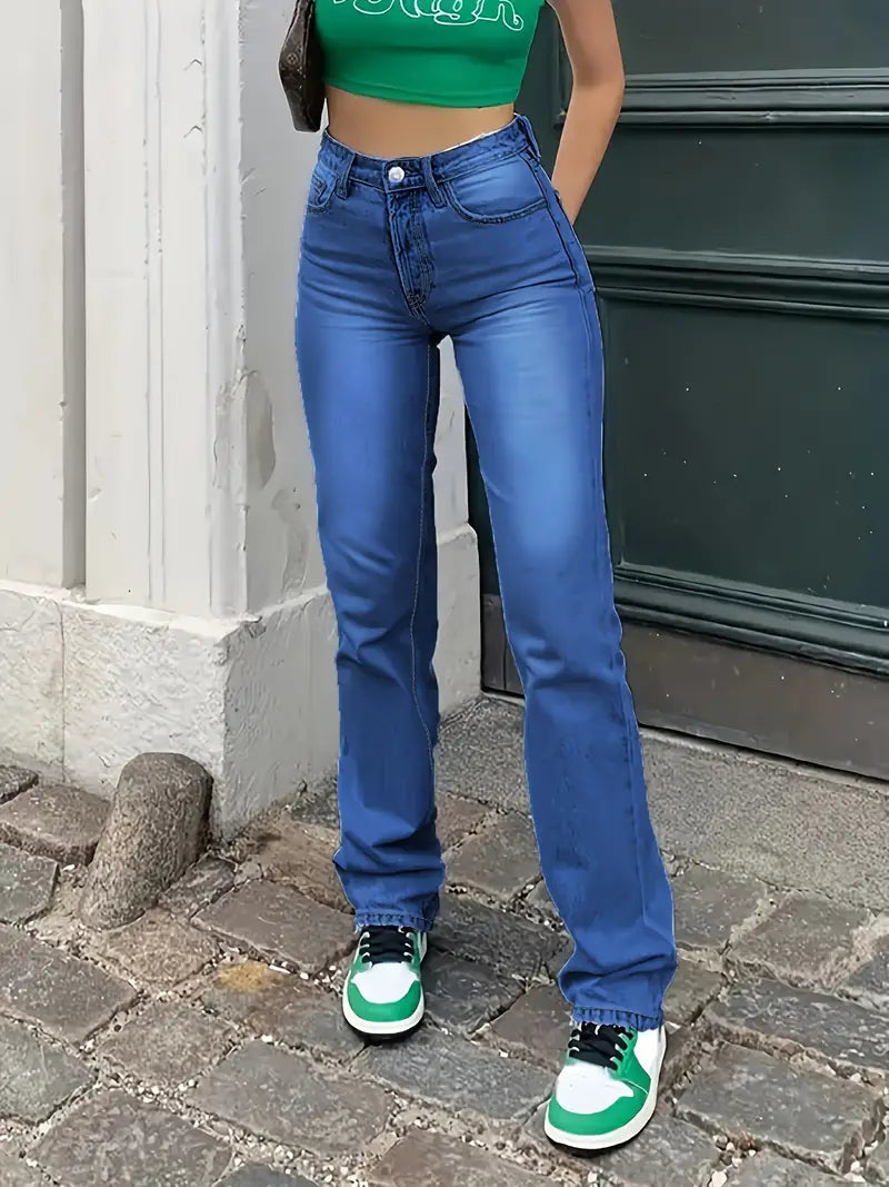 Heidi-Mode | Trendy hochtaillierte Streetwear Jeans