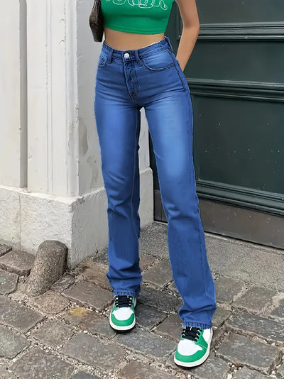 Heidi-Mode | Trendy hochtaillierte Streetwear Jeans