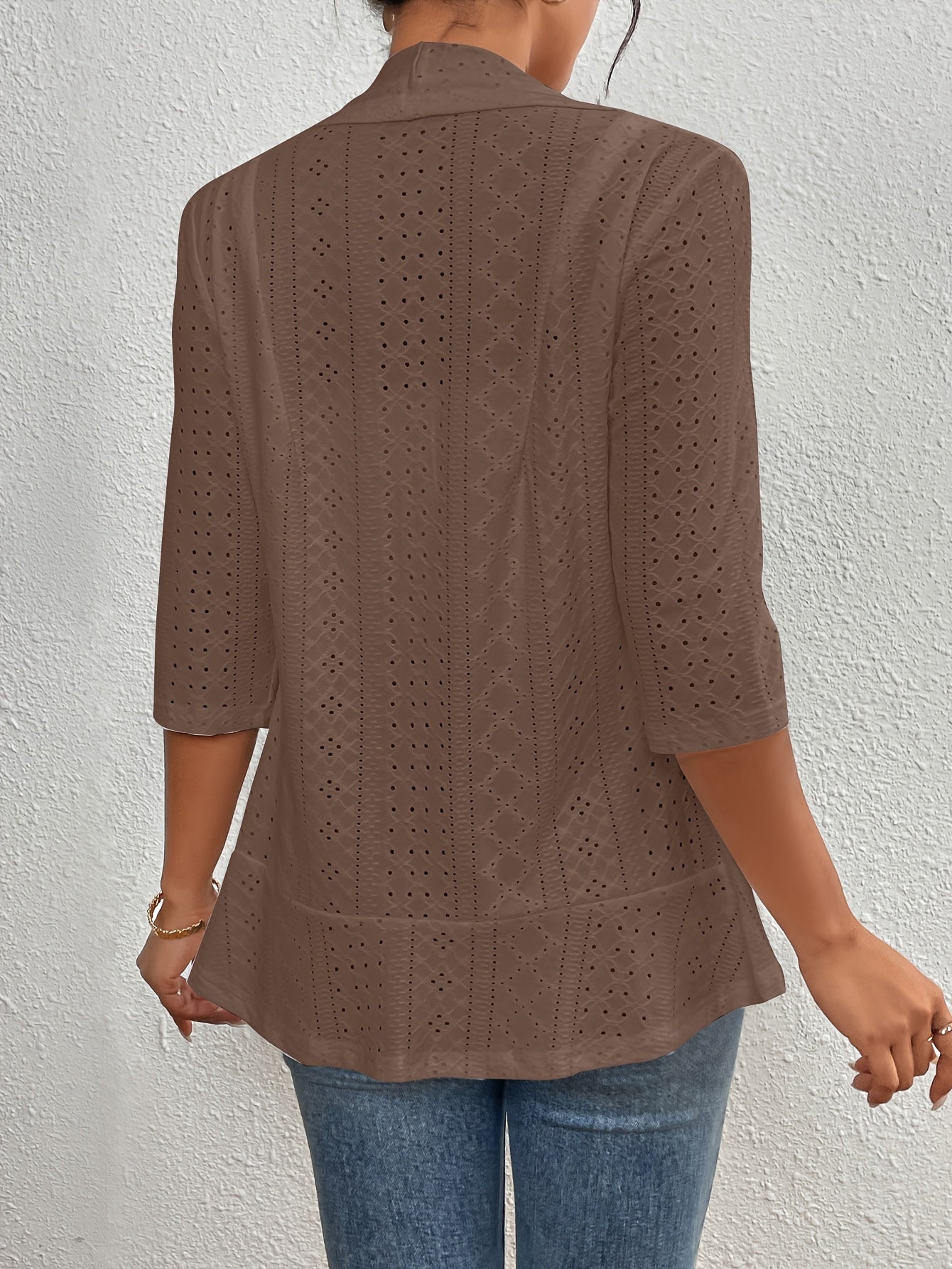 Elegante Strickjacke mit offener Vorderseite für Damen