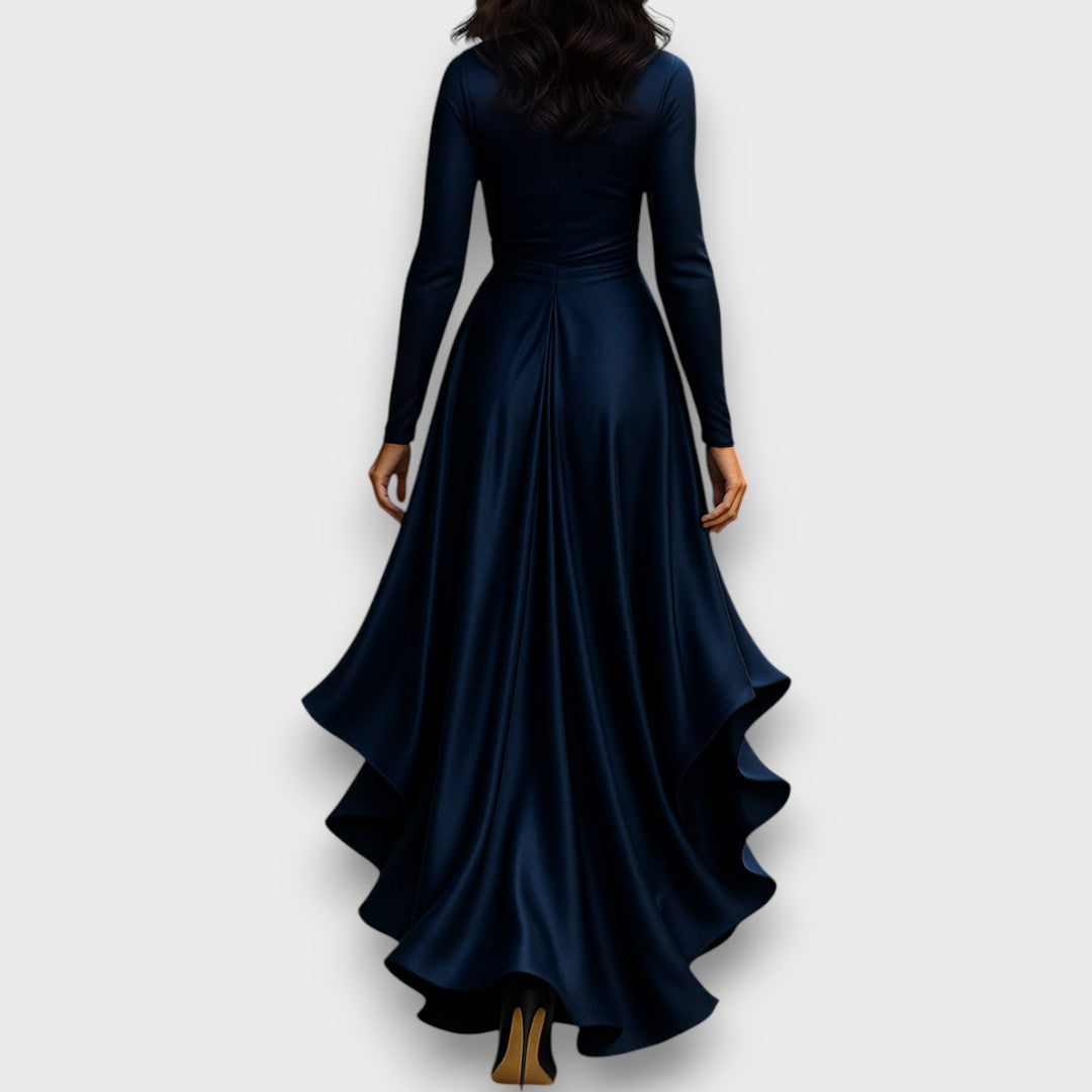 Marcelline – Drapiertes Maxikleid mit Rüschen