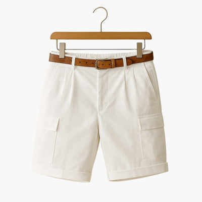 Herren Sommer Shorts aus Leinenmix mit Cargotaschen