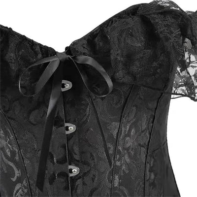 Victorian Corset Gothic Satin Lace Bustier