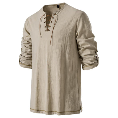 Medieval Style Lace-Up Tunic Top