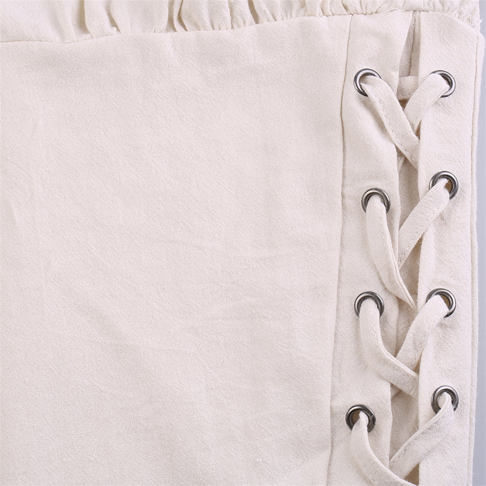 Retro Pirate Style Cotton Linen Pants