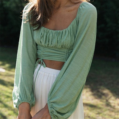 Classic Medieval Cotton Short Blouse