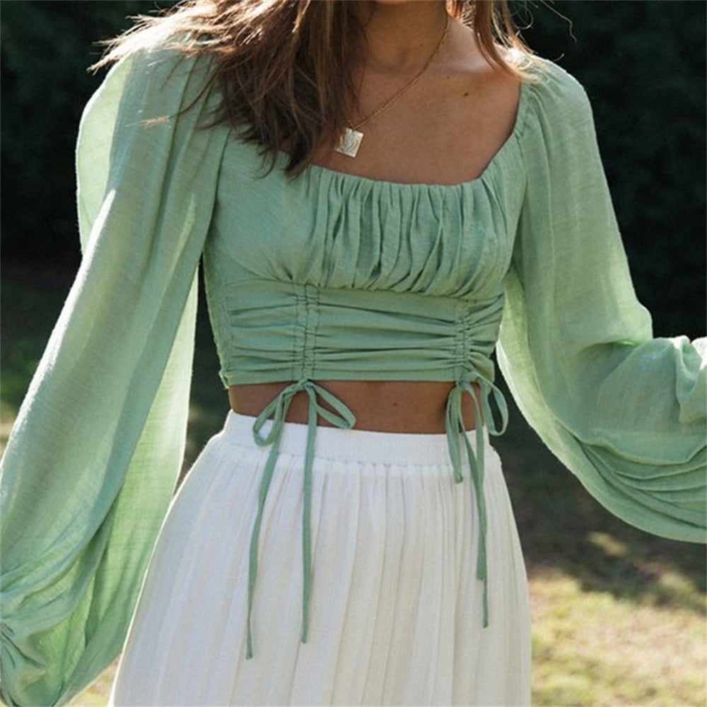 Classic Medieval Cotton Short Blouse