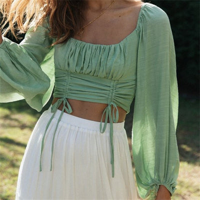 Classic Medieval Cotton Short Blouse