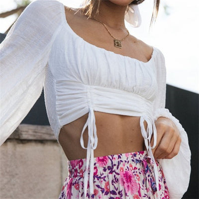 Classic Medieval Cotton Short Blouse