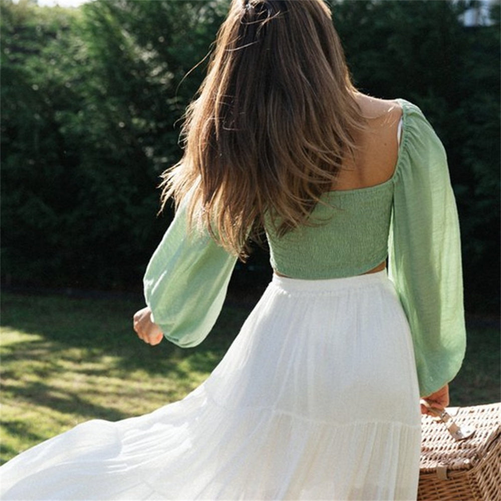 Classic Medieval Cotton Short Blouse