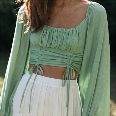 Classic Medieval Cotton Short Blouse