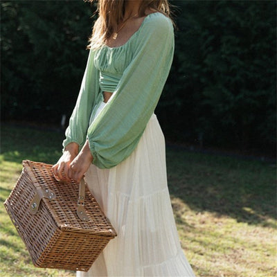 Classic Medieval Cotton Short Blouse