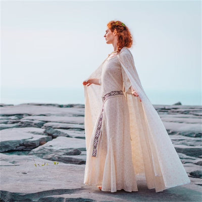 Early Medieval Style Dress with Cloak