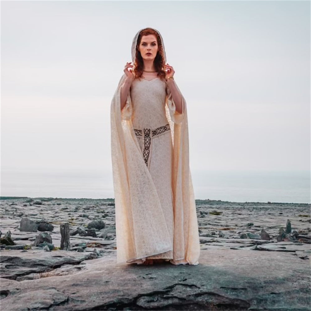 Early Medieval Style Dress with Cloak