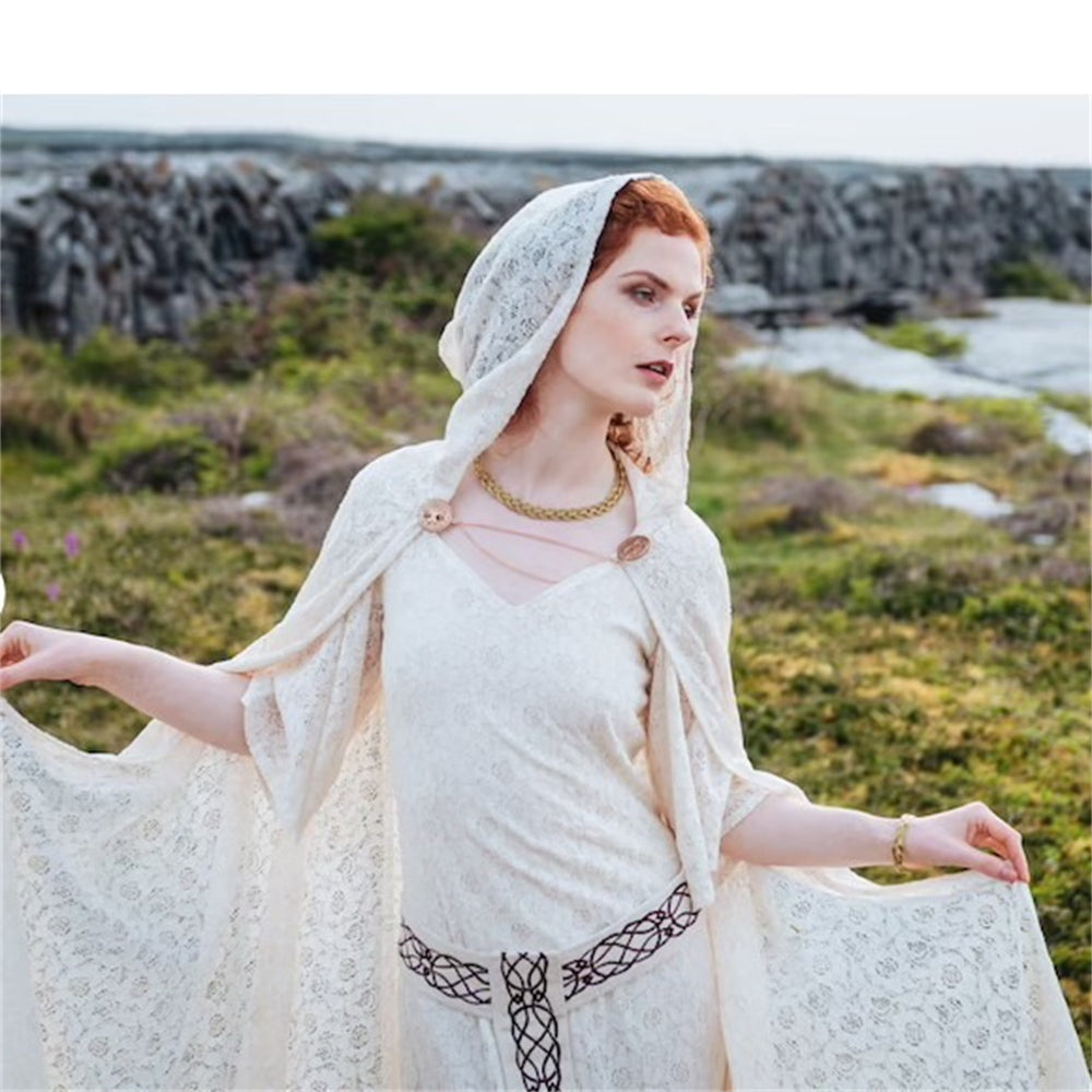 Early Medieval Style Dress with Cloak