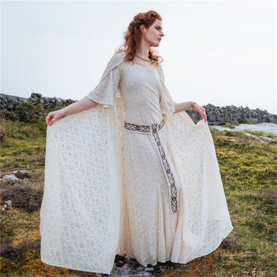 Early Medieval Style Dress with Cloak