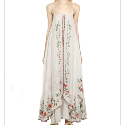 Naomi - Maxikleid mit Blumenstickerei