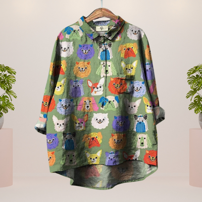 Freya | Modisches Kunstshirt mit auffälligem Druckdesign