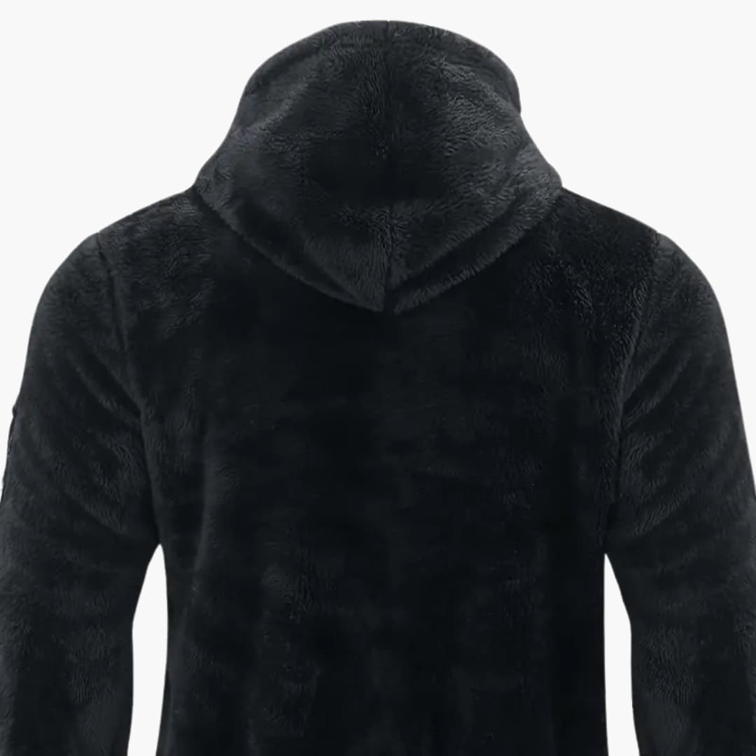Herren Teddy jacke mit Reißverschluss und langen Ärmeln