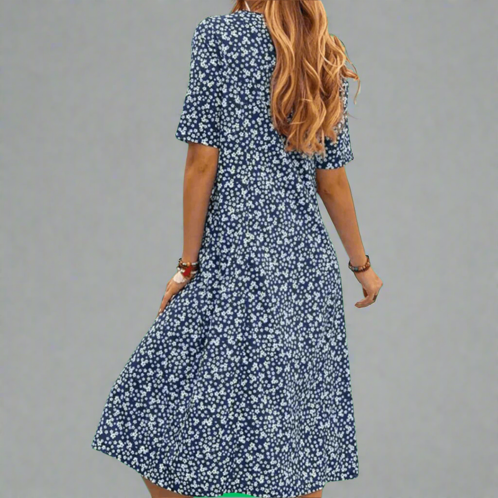 Janina| Elegantes  Festliches Damen  Blumenkleid für Frühling & Sommer