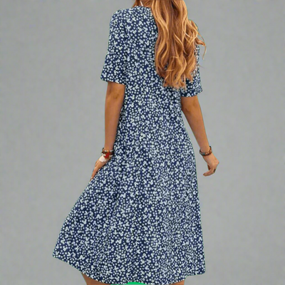 Janina| Elegantes  Festliches Damen  Blumenkleid für Frühling & Sommer