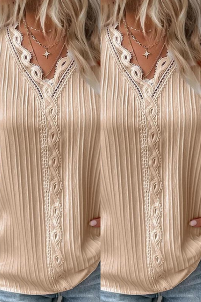 Heidi-Mode | Stilvolles V-Ausschnitt Spitzenoberteil