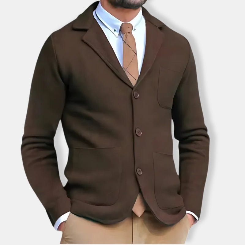 Herren Lässiger Strick Blazer | Schlanke Passform