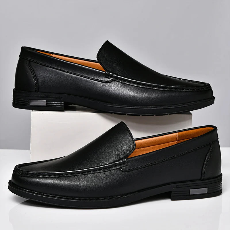 Elegante echte leder-loafers für Damen
