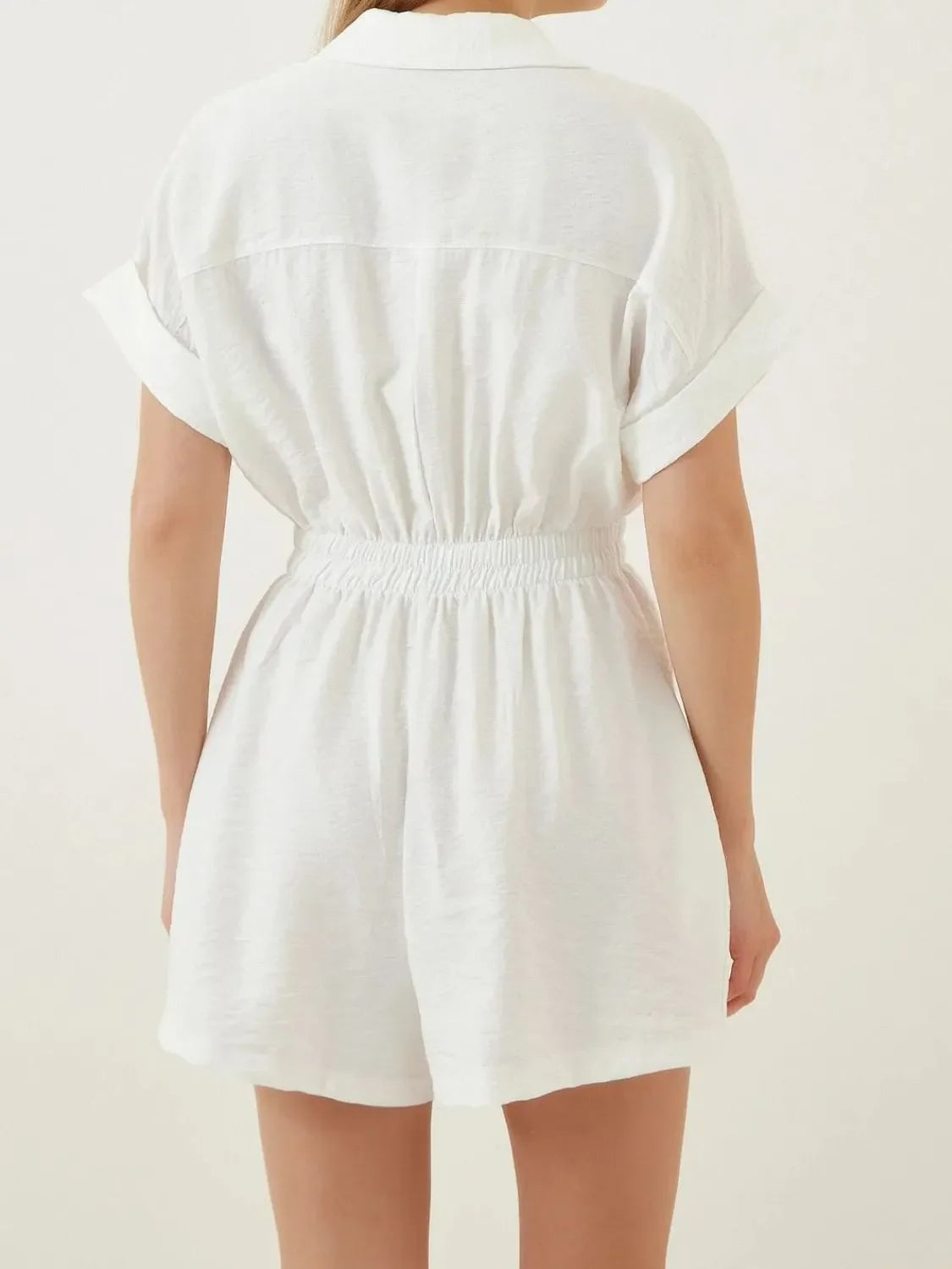 Johnny Collar Short Sleeve Romper