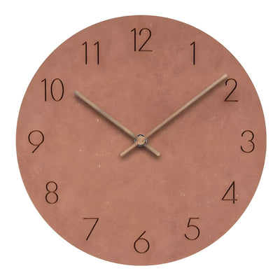 QuietRound Clock - Minimalistische Holz Rund Wanduhr
