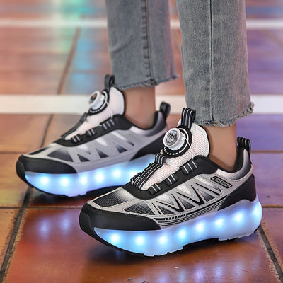 Kinder LED Light Up Skateboard Schuhe mit 8 Rädern