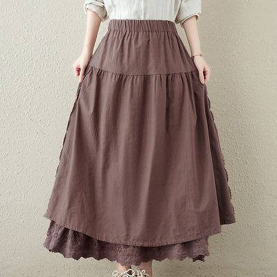 Medieval Two Layer Linen Skirt