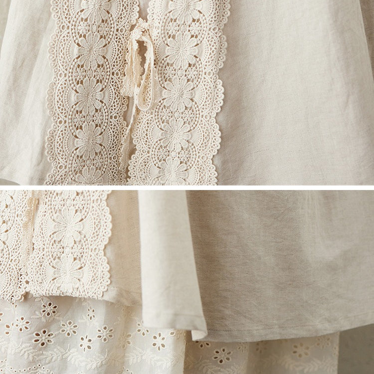 Medieval Two Layer Linen Skirt