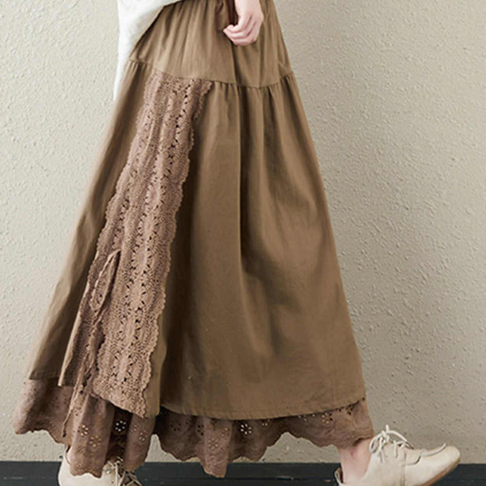Medieval Two Layer Linen Skirt
