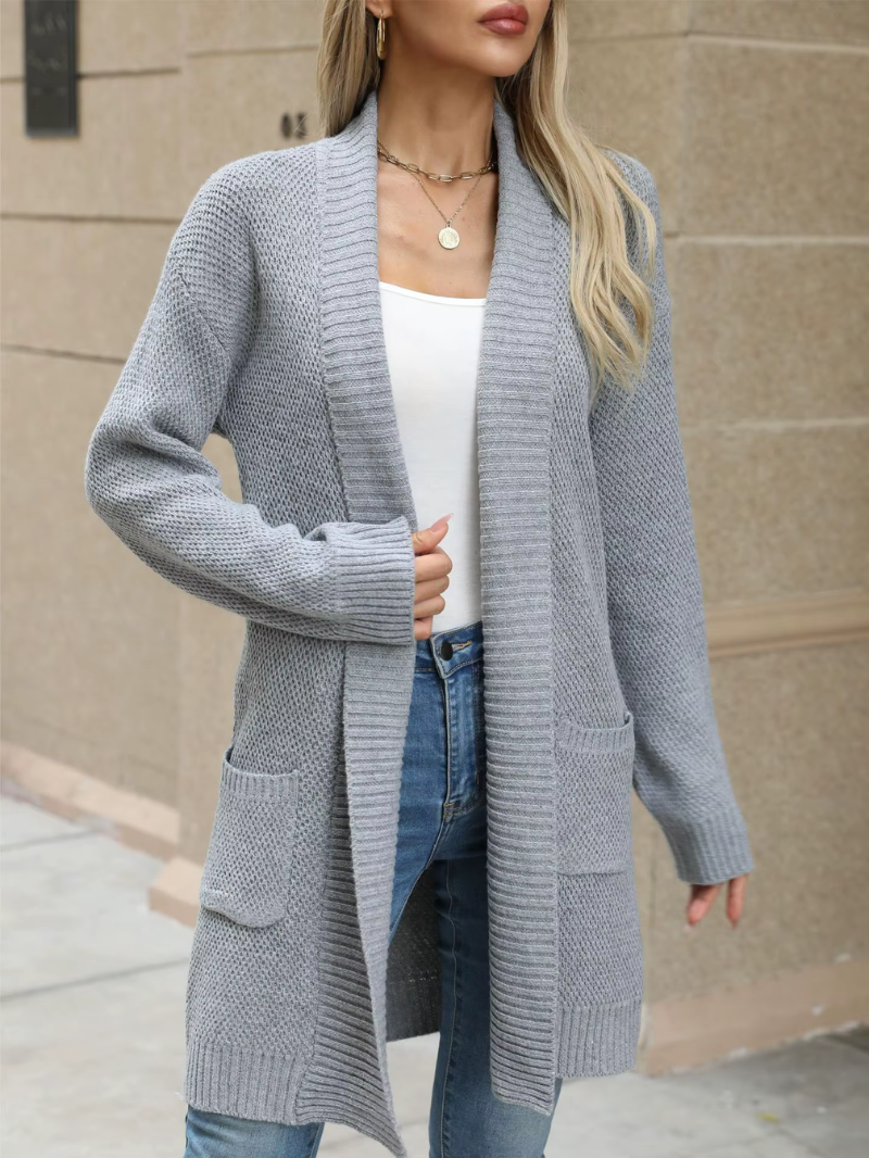 HANAE –  Long-cardigan mit retro-flair