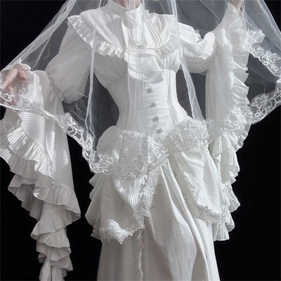 Retro Punk & Gothic Style Dress Set Two Piece Design