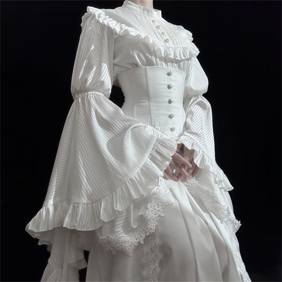 Retro Punk & Gothic Style Dress Set Two Piece Design