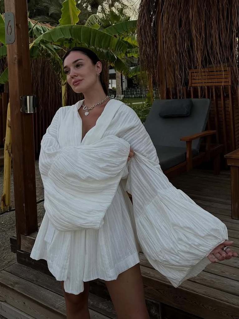 FLARED SLEEVE KIMONO SET