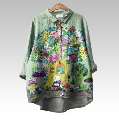 Liliana - Klassische Blusen mit Blumenmuster